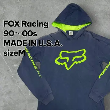 Fox Racing 후드 부착 후드티 네이비/라임