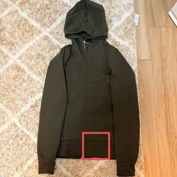 다크 그린 풀 집업 후드티