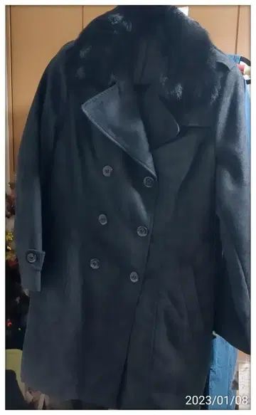 [ 스웨이드 느낌 퍼 옷깃 코트 ] 15호 새상품&미사용 택 포함