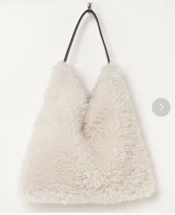 퍼스트 핸드 아이보리 퍼 토트백