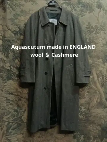 아쿠아 스큐텀 영국 Aquascutum 트위드 스텐카라 코트