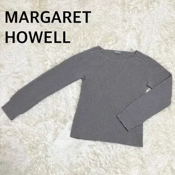 새상품급 마가렛호웰 스웨터 리브 니트 울 그레이