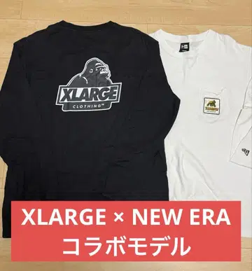 [ 2장 세트 ] XLARGE x NEWERA 콜라보 롱 T 뉴에라 라지