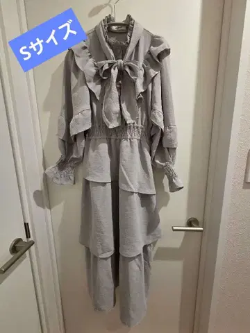 마키 멜루메 시마무라 프릴 리본 원피스