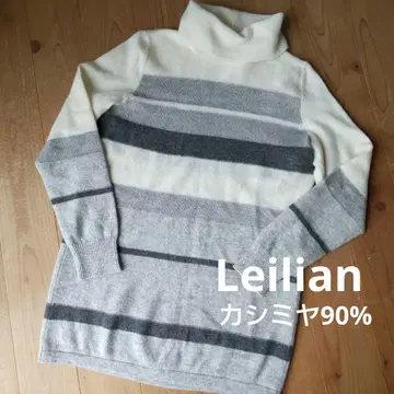 Leilian 캐시미어 하이넥 니트