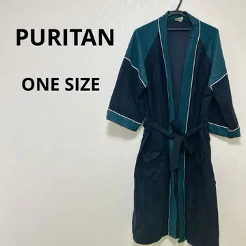 PURITAN [ 원사이즈 ] 목욕 가운 다크 그린 네이비