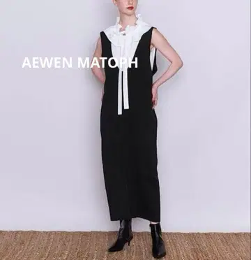 AEWEN MATOPH/PE 니트 오버롤 스커트