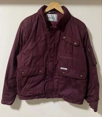 버건디 나일론 자켓