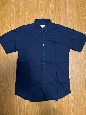 BEAMS 네이비 반팔 셔츠 L