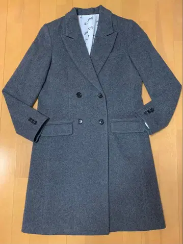 어반 리서치 그레이 더블 브레스트 체스터 코트