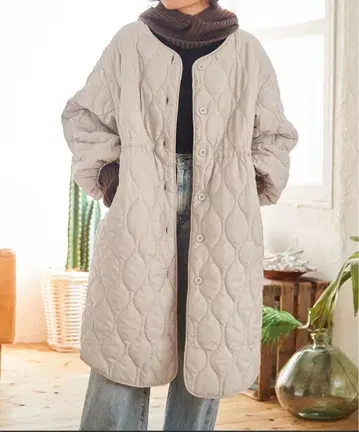 퀼팅 롱 코트