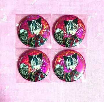 악마 집사와 검은 고양이 아쿠네코 난자타운 홀로그램 캔뱃지 베리안 세트