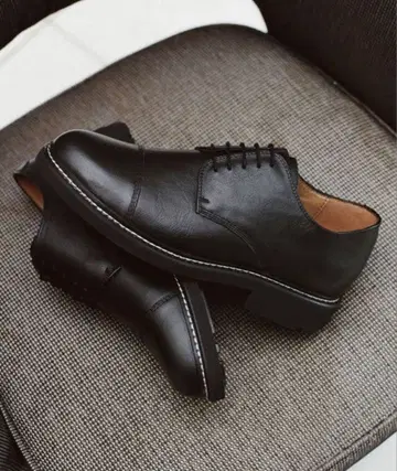 WYM GENUINE LEATHER PLAIN DERBY SHOES