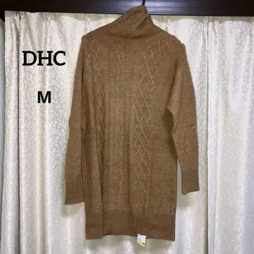 DHC 케이블 니트 터틀넥 긴팔 브라운 베이지 M 사이즈