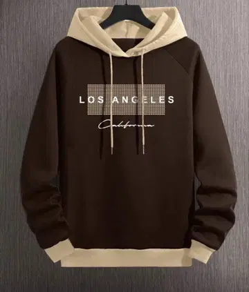 후드 부착 후드티 브라운 XL