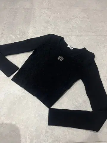 GYDA 제이 블랙 리브 니트 긴팔 F