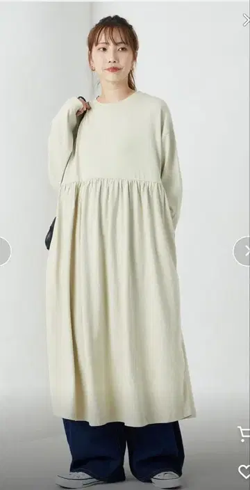 프릭스스토어 미사용 허리 개더 절개 맥시 원피스 사이즈 M