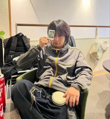 아오바 착용풍 그레이 나일론 자켓