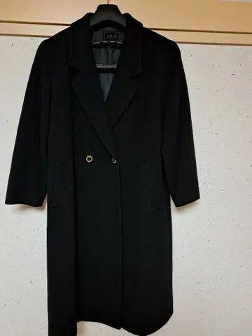 블랙 캐시미어 롱 코트