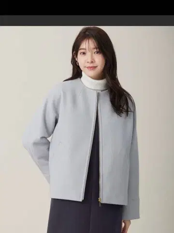 택 포함 새상품. 애니시스 울라이크 돌먼 숏코트