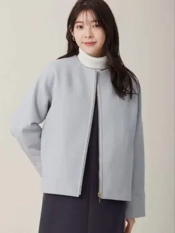 택 포함 새상품. 애니시스 울라이크 돌먼 숏코트