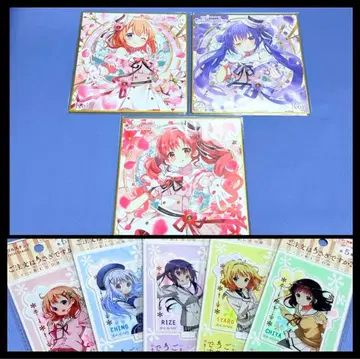 주문은 토끼입니까?전 혜택 색지 아크릴 스탠드 세트