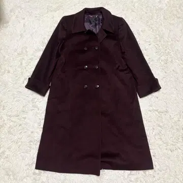 레리안 캐시미어 100% 롱 코트 더블 보르도 일본제 9