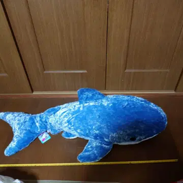 새상품 미사용 초거대 상어 푹신푹신 봉제 인형 탁한 블루