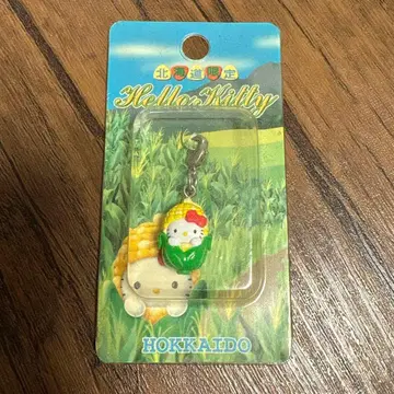 헬로키티 지퍼 마스코트 옥수수 홋카이도 한정