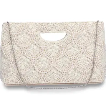 NOCTILUCA 노크틸카 파티백 숄더 클러치 화이트 펄