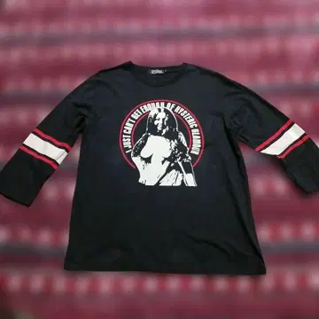 HYSTERIC GLAMOUR 프린트T셔츠 7부 소매 블랙