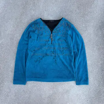 y2k 헤이세이 영문 페어리 그런지 갸루 V넥 롱T 시크 스타일 펑크