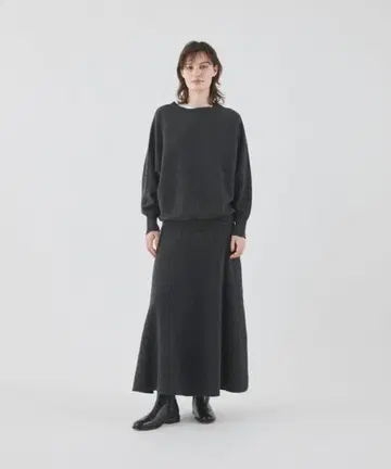 GALERIE VIE 라무즈울 플레어 맥시 스커트 갤러리 바이