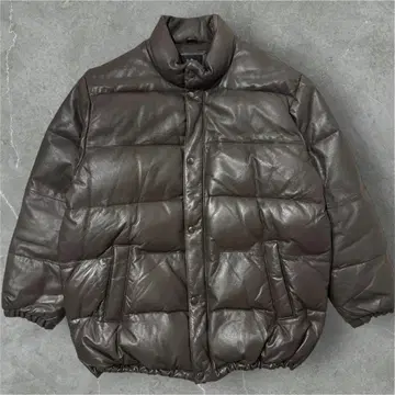 [양가죽] 90s 천연 가죽 다운 자켓 기무라 타쿠야 브라운 육중한 다운