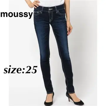 moussy 마우지 파우더 데님 데님 팬츠 스키니 데님 청바지