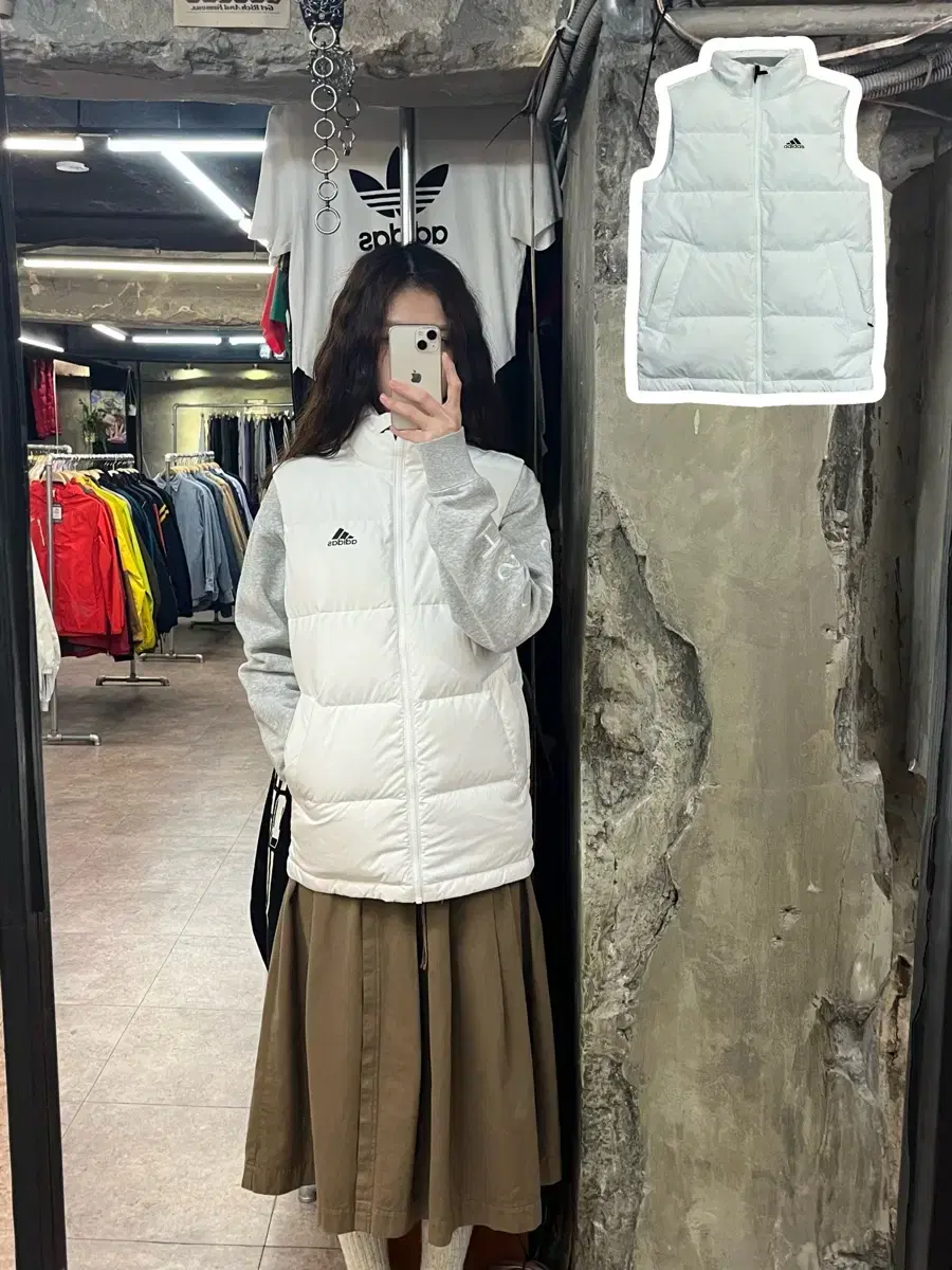 Adidas Duck Down Vest White S #csz2312