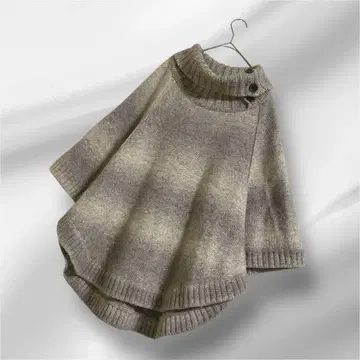 빅 사이즈! KUMIKYOKU 그라데이션/판초 니트 6