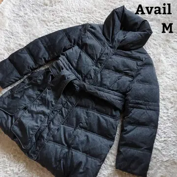 아베일 다운 자켓 M 그레이 벨트 포함