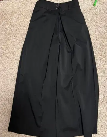 블랙 와이드 팬츠 프론트 지퍼 ray beams