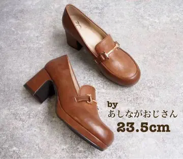 by 키다리 아저씨 통굽 비트 로퍼 펌프스 브라운 카멜 23.5cm