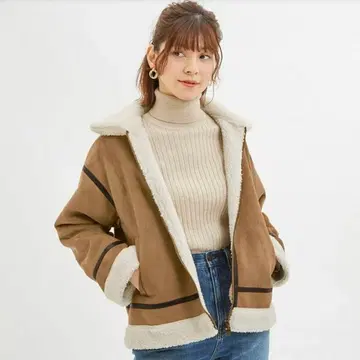 무스탕풍 캐주얼 자켓 브라운