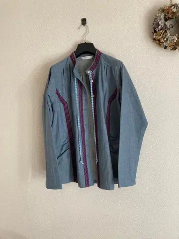 미야코 세련된 자켓 블라우스 미사용 새상품 레이스