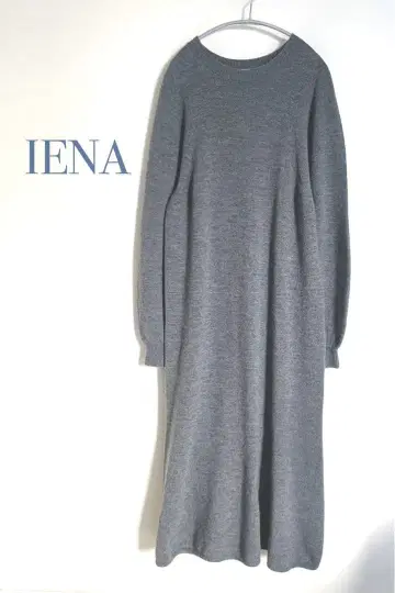 새상품급 이에나 니트 원피스 머메이드 A라인 루즈핏 그레이 울