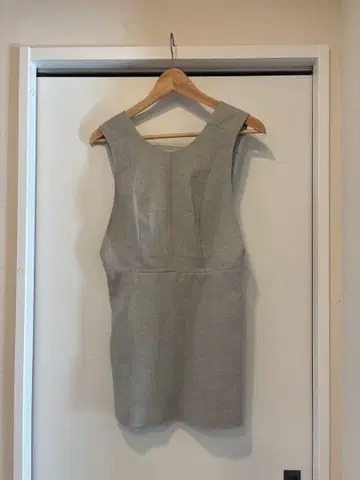 BACCA 린넨울실크 핏 베스트 그레이