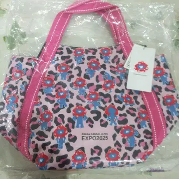[ 새상품 ] 오사카 만박 미야쿠미야쿠 벌룬 토트백 핑크 표범 무늬