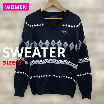캘러웨이 여성용 패턴 니트 스웨터 [ S ]