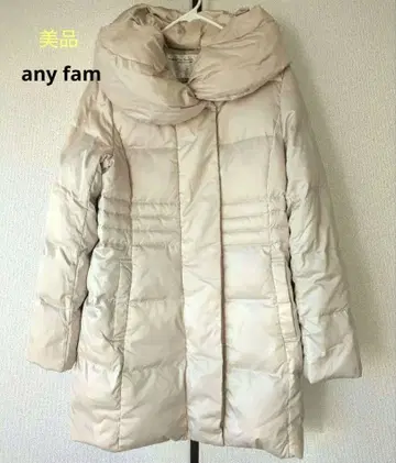 any fam 화이트 베이지 다운 90% 페더 10% 자켓