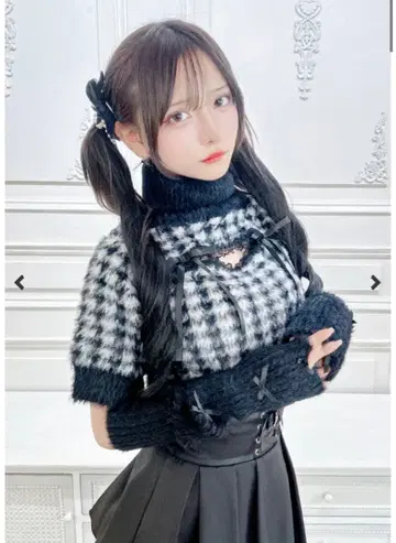 MARS 암워머 바스트 오픈 샤기 니트