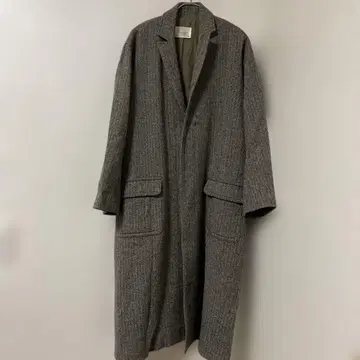 UnpeuFemme 앰프 함 울 혼방 캐시미어 스테디셀러 롱 코트