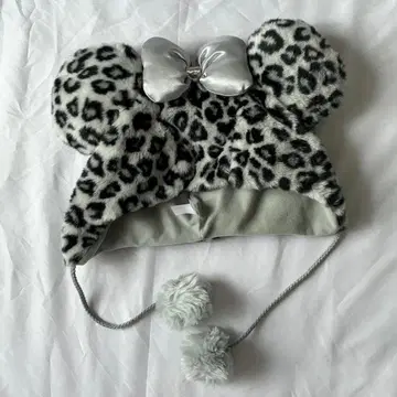 [ 레어 단종 ] 디즈니 팬캡 그레이 레오파드 무늬 헤이세이 레트로